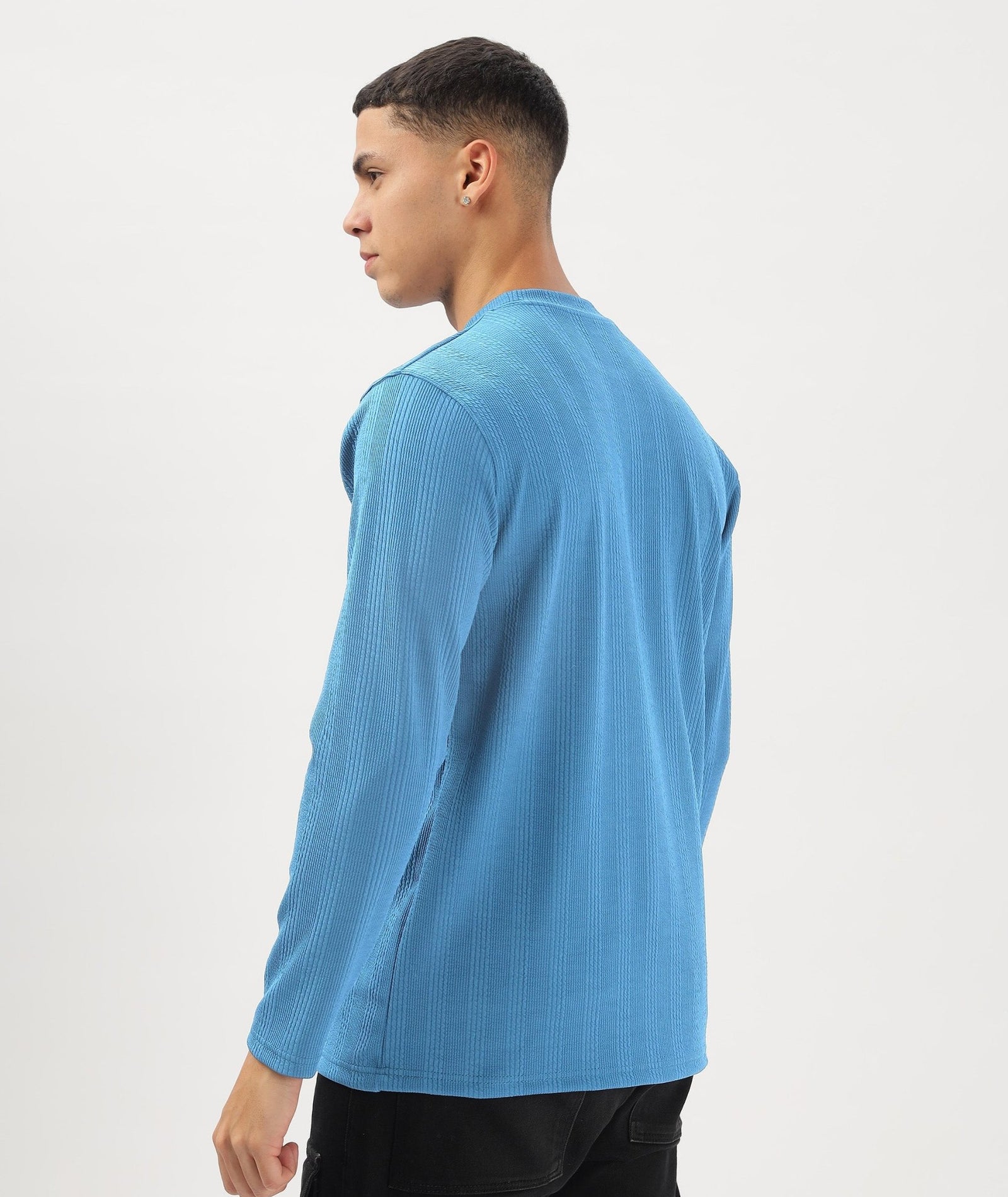 Men's Solid Full Sleeve Regular Fit T-Shirt