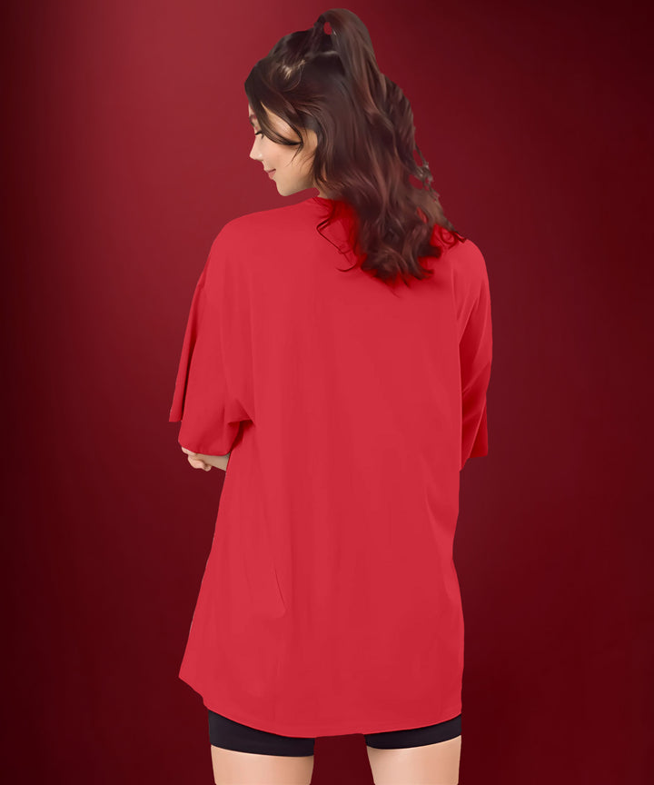 Red Womens Oversized Tshirt