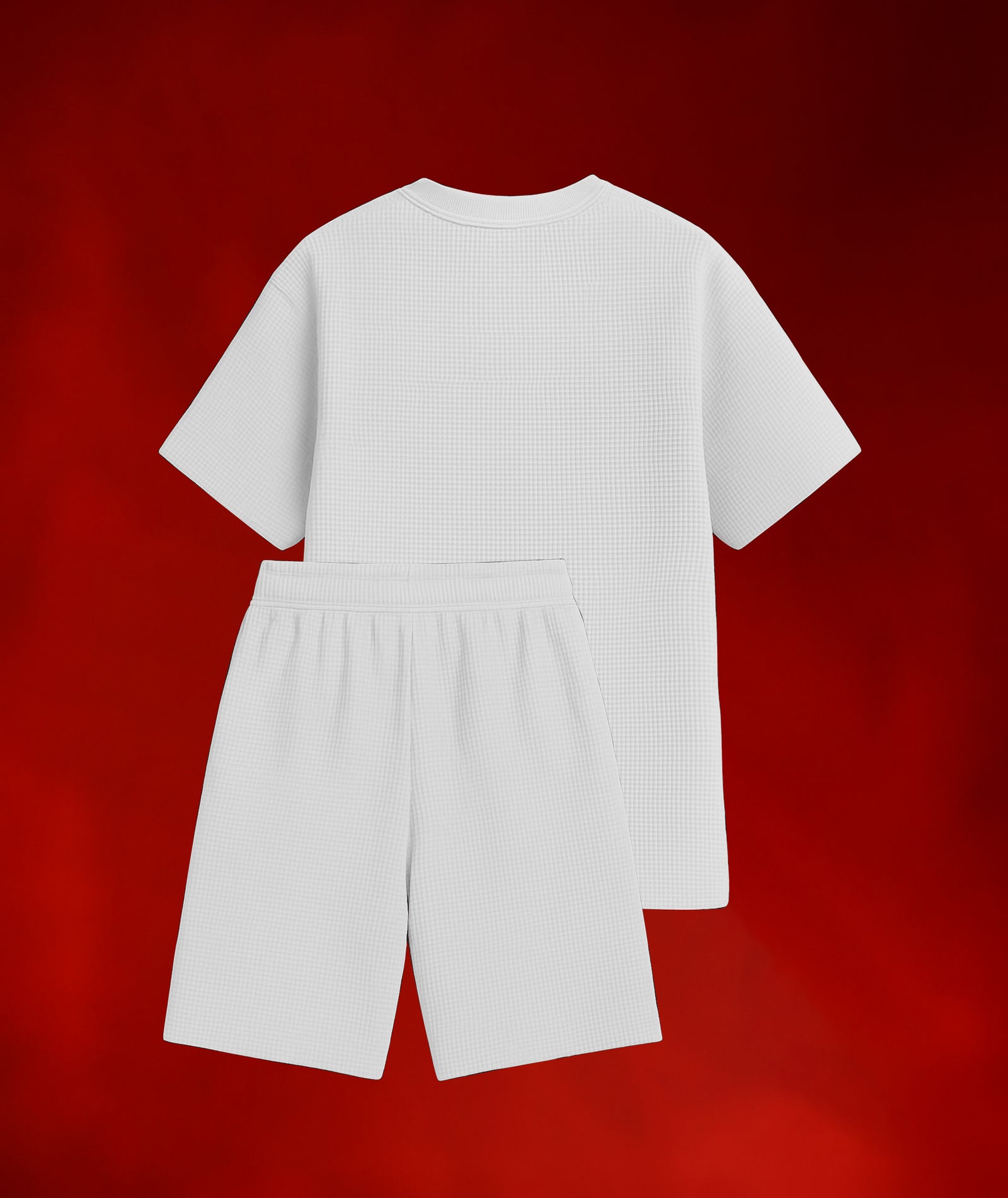 Men's Tshirt & Shorts Set - White