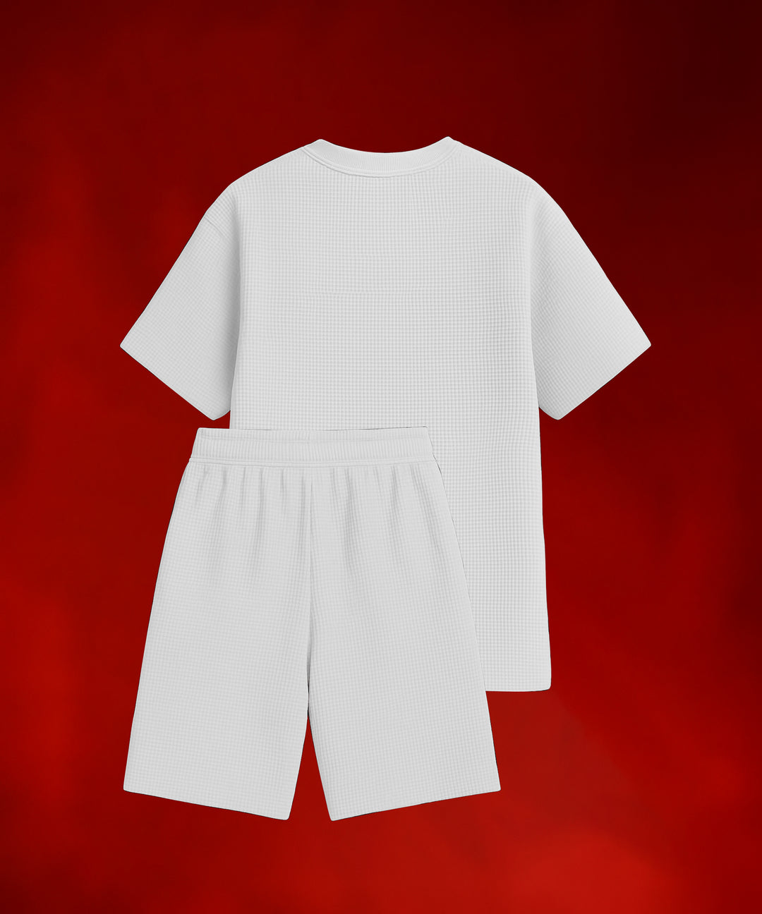 Men's Tshirt & Shorts Set - White