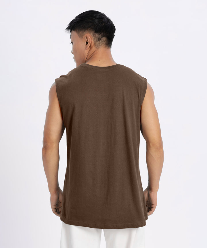 Brown Mens Relaxed Fit Tshirt