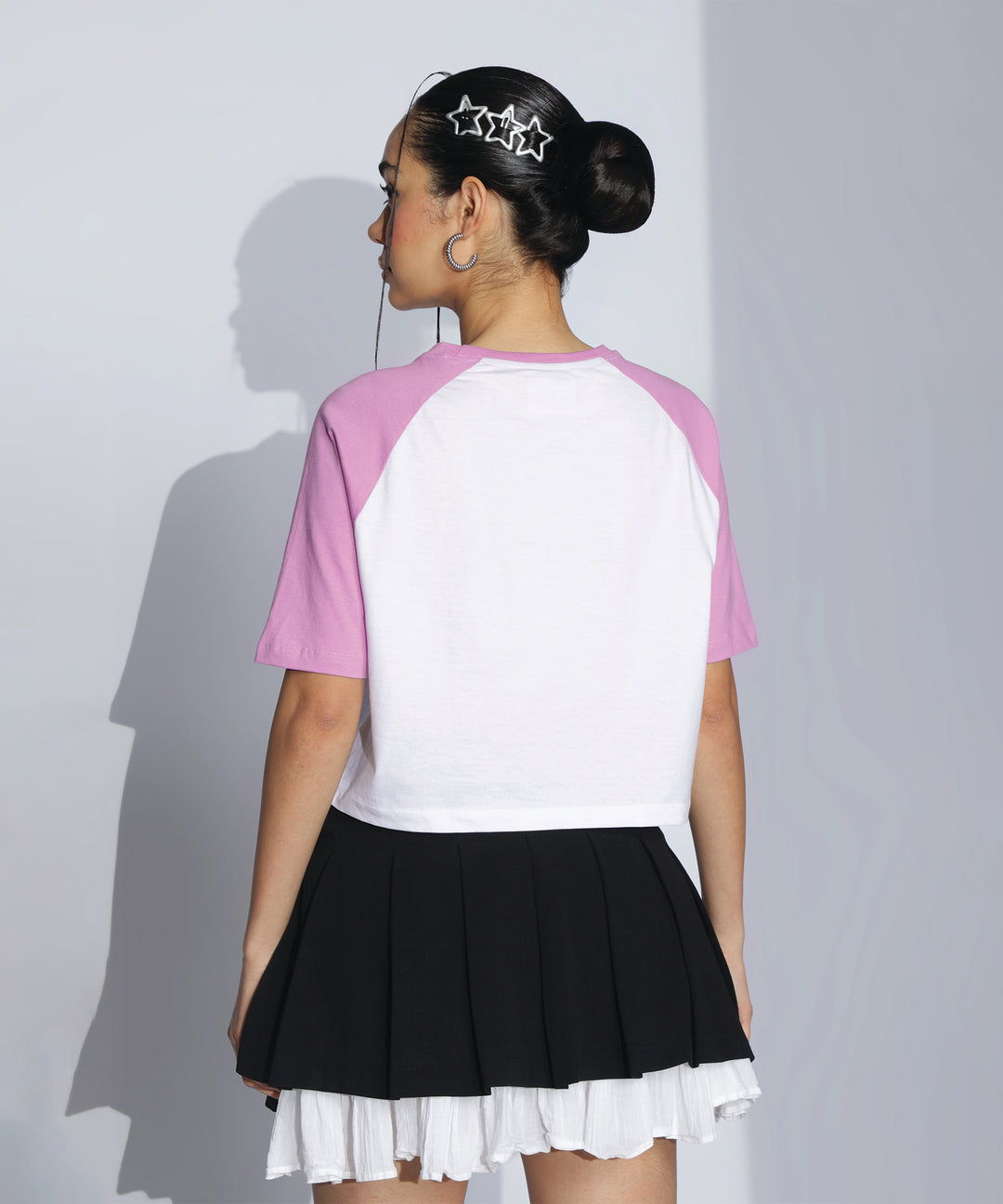 Womens Crop Top with Raglan Sleeve