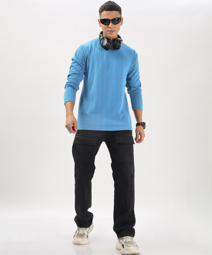Men's Solid Full Sleeve Regular Fit T-Shirt