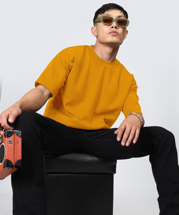 Men's Oversized Dotted Drop Shoulder T-Shirt