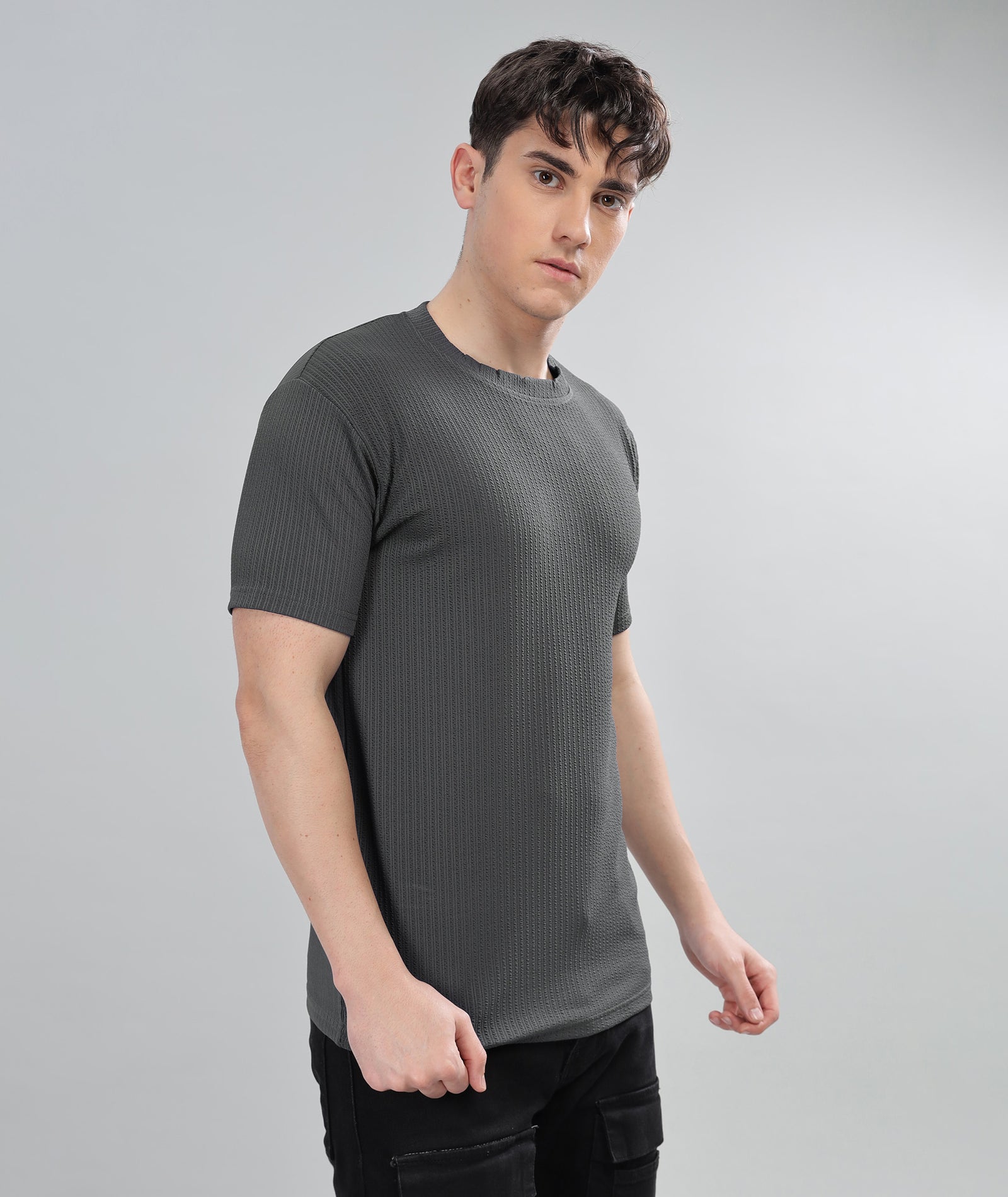 Men's Poly cotton Half Sleeve Solid T-Shirt