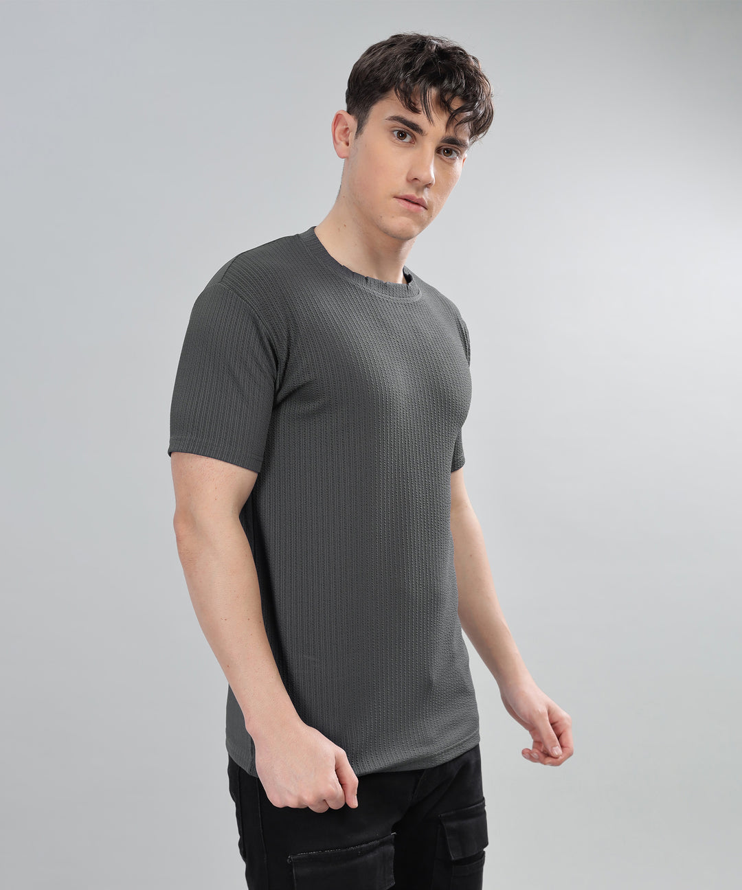 Men's Poly cotton Half Sleeve Solid T-Shirt