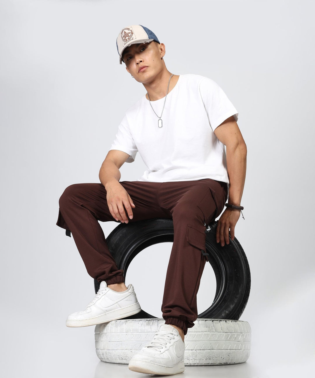 Mens Regular Fit Cargo Trackpants