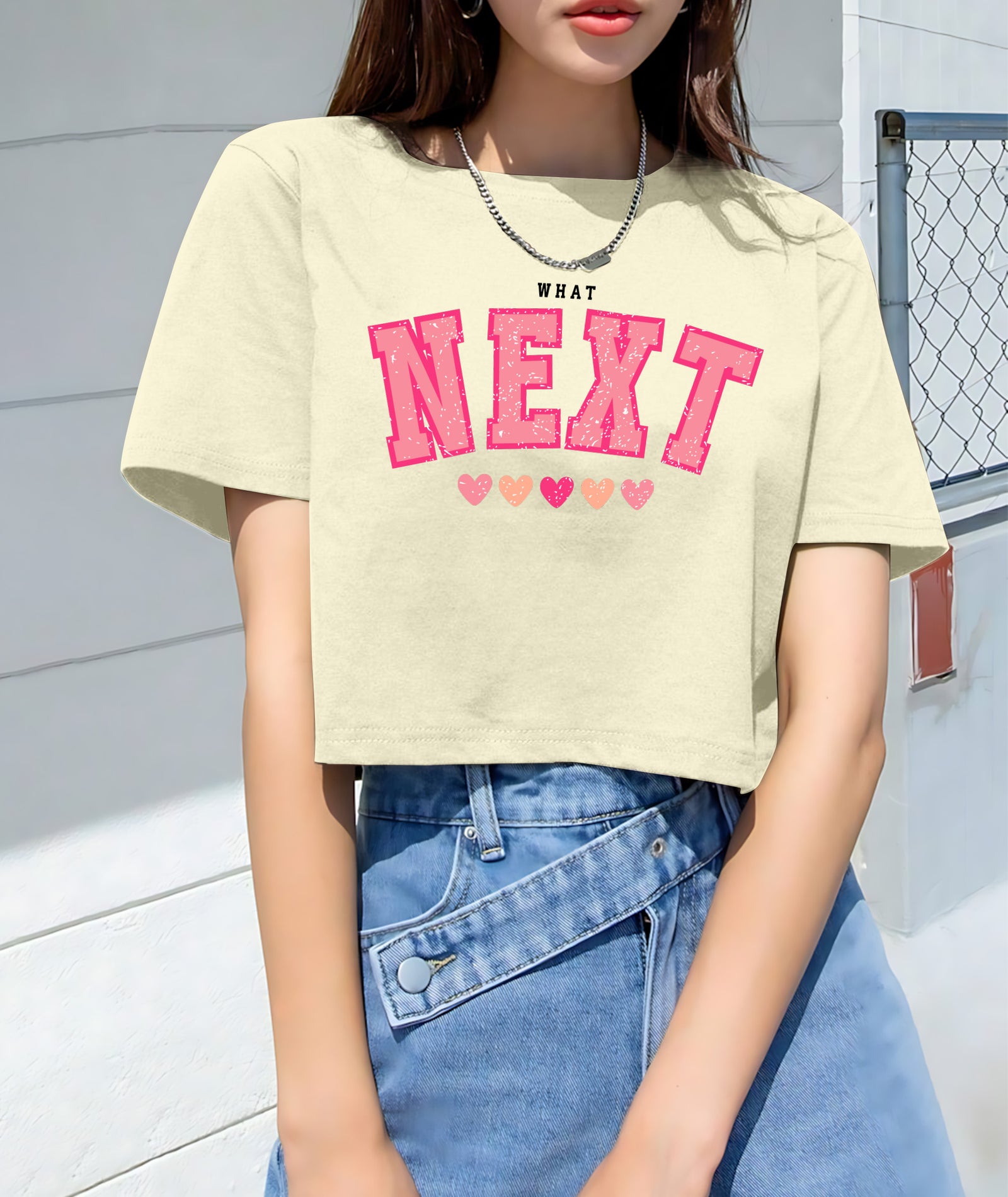 Womens Printed Crop Top