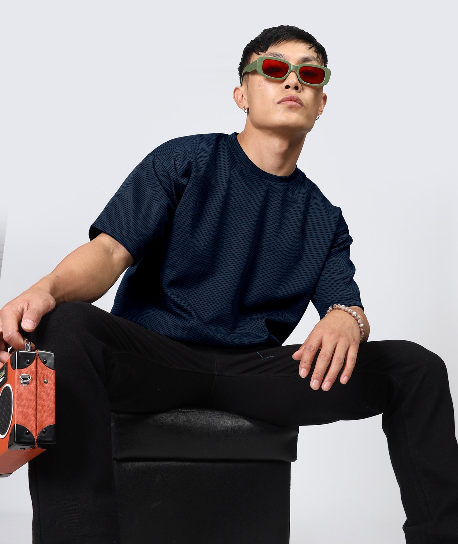 Men's Oversized Navy T-Shirt