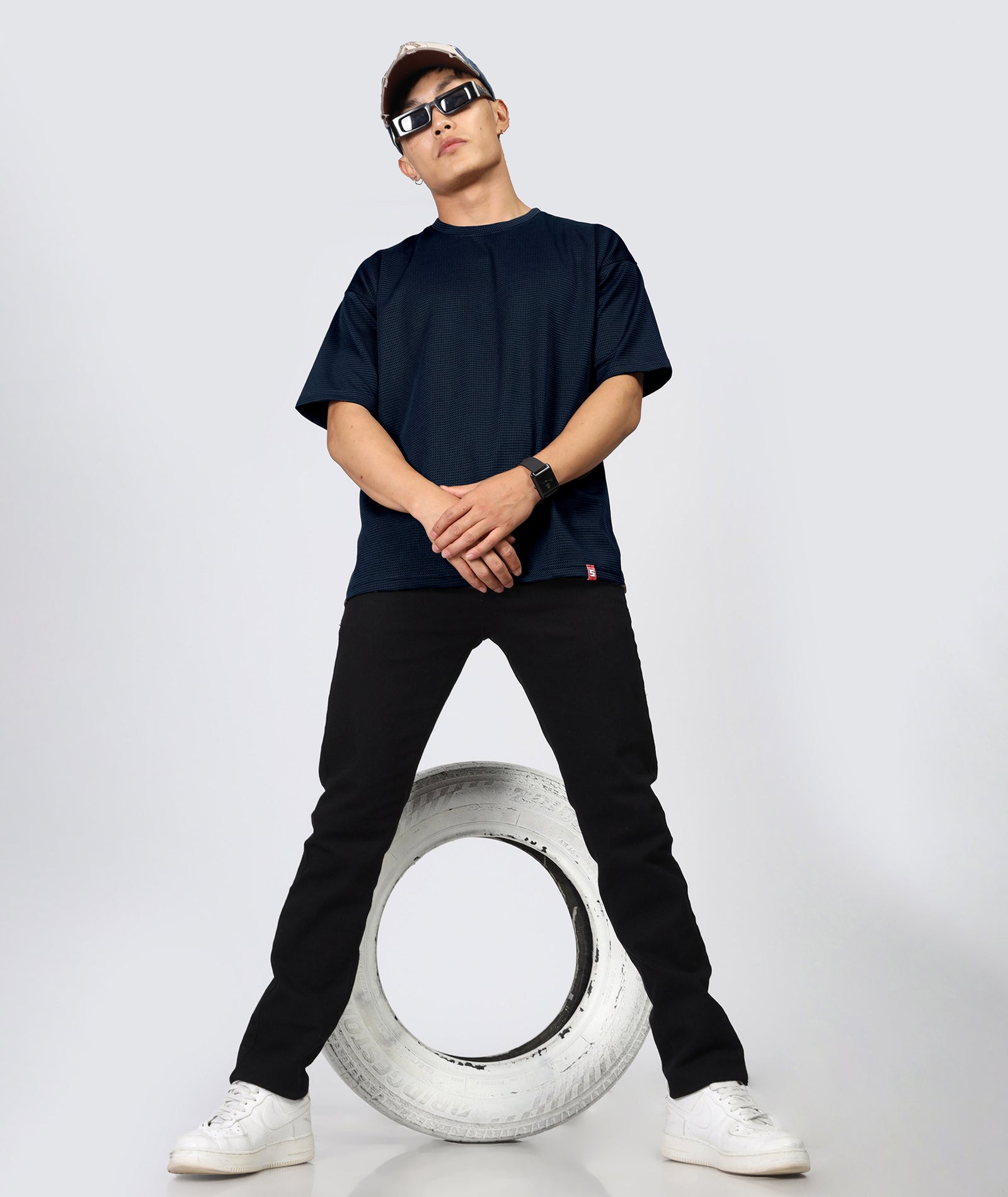 Men's Oversized Navy T-Shirt