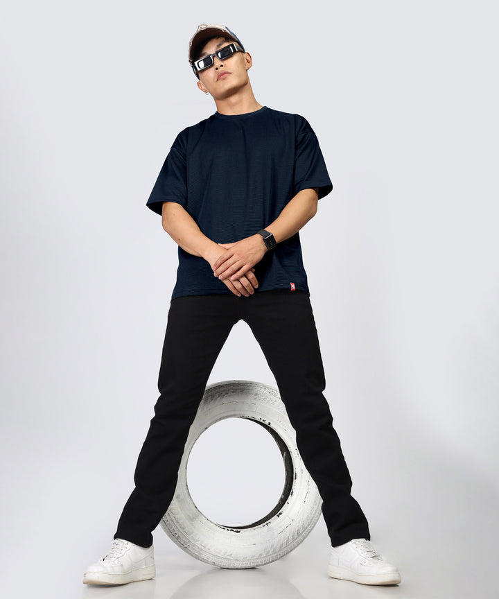 Men's Oversized Navy T-Shirt