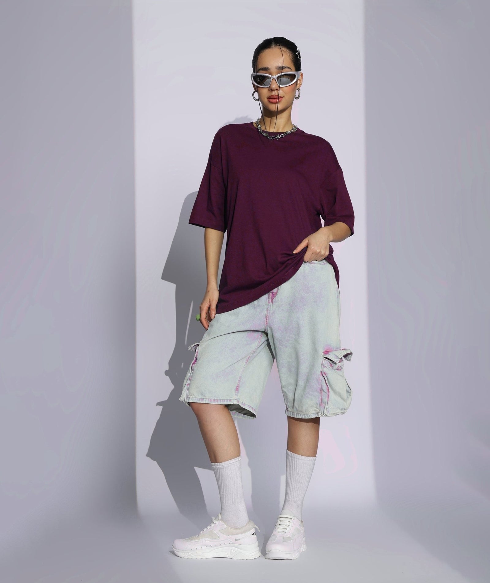 Womens Super Oversized Tshirt | Maroon
