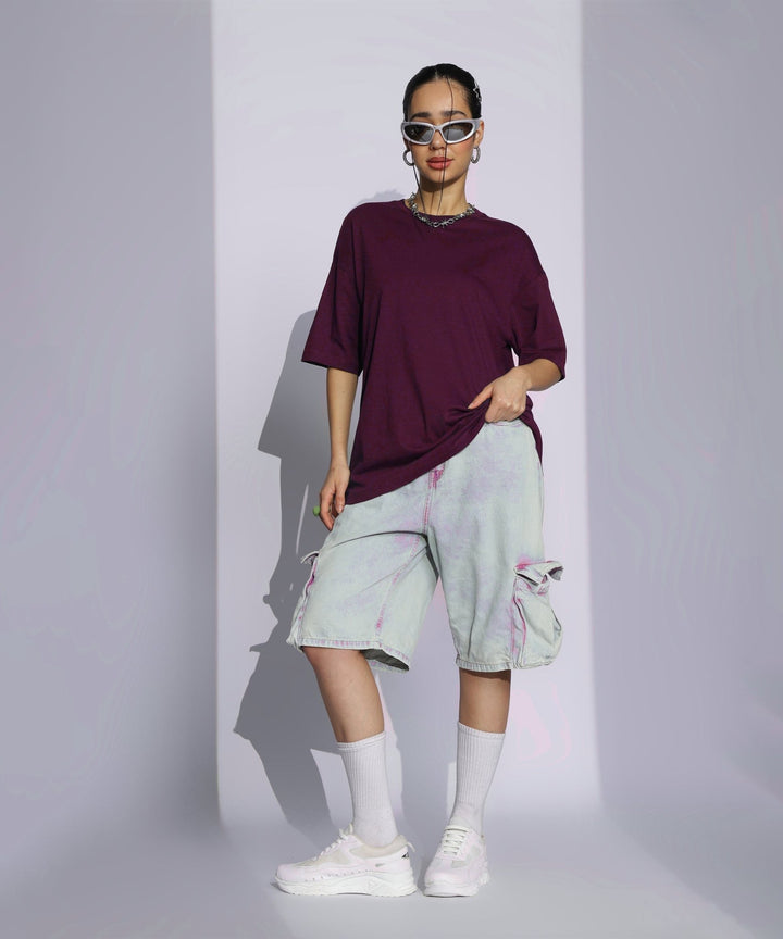 Womens Super Oversized Tshirt | Maroon