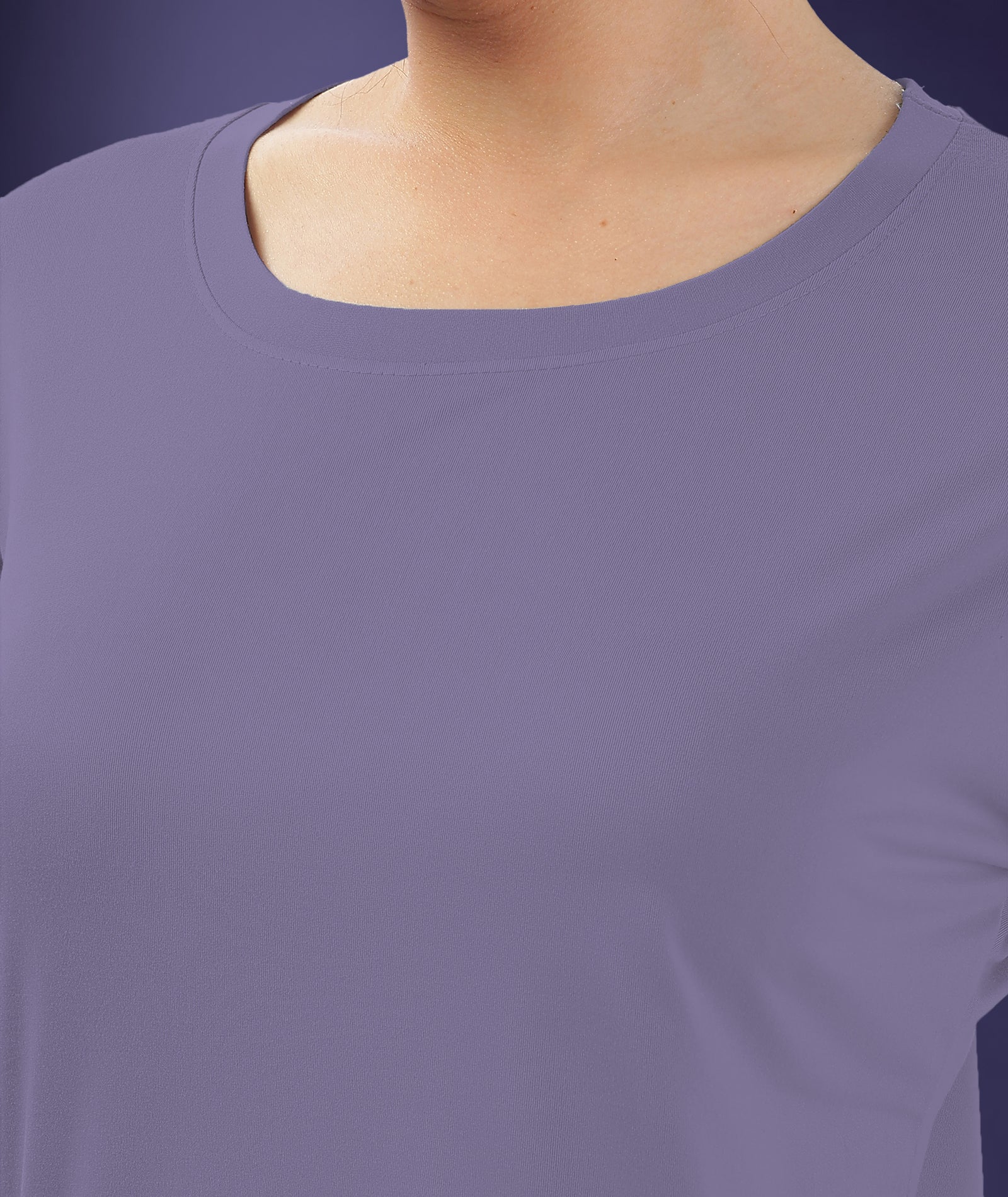 Womens Regular Fit Purple Tshirt