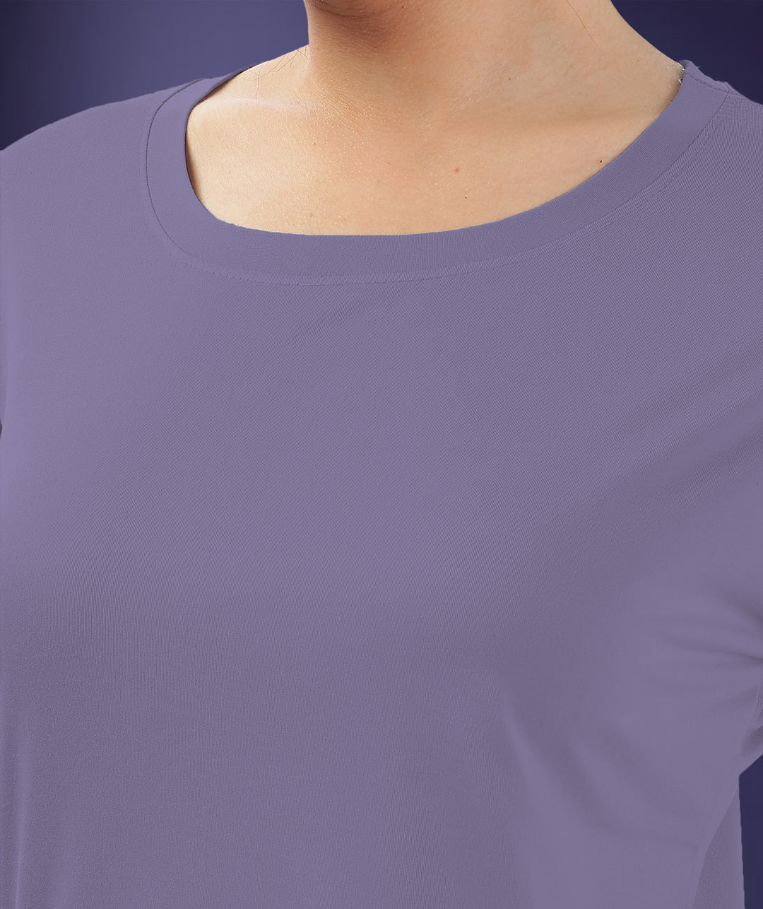 Womens Regular Fit Purple Tshirt