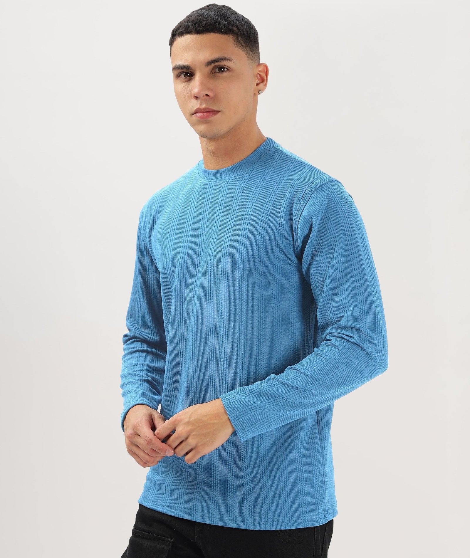 Men's Solid Full Sleeve Regular Fit T-Shirt