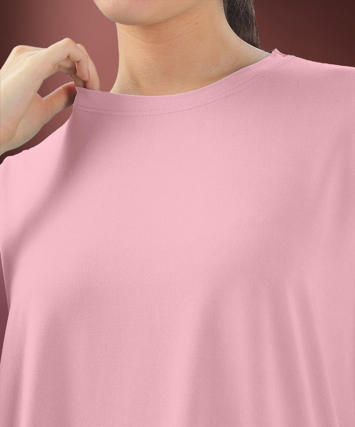 Womens Oversized Drop Shoulder T-Shirt with Side Pockets