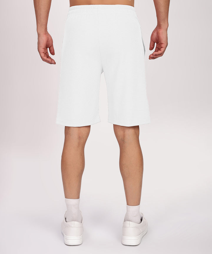 Men's Tshirt & Shorts Set - White