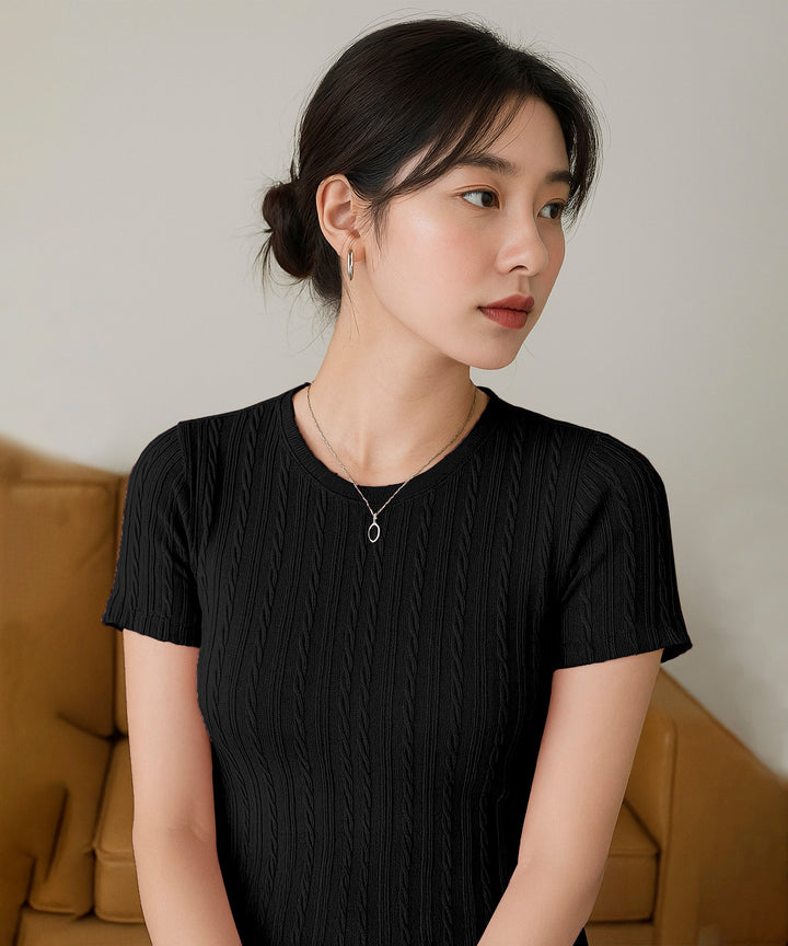 Womens Poly cotton Half Sleeve Solid T-Shirt