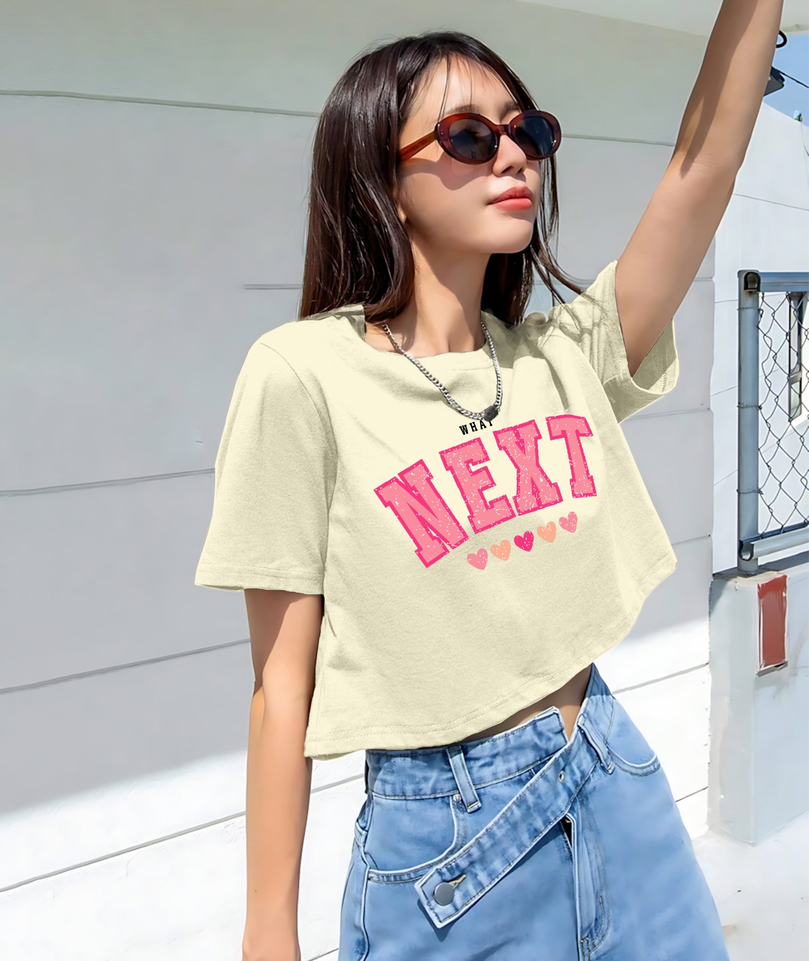 Womens Printed Crop Top
