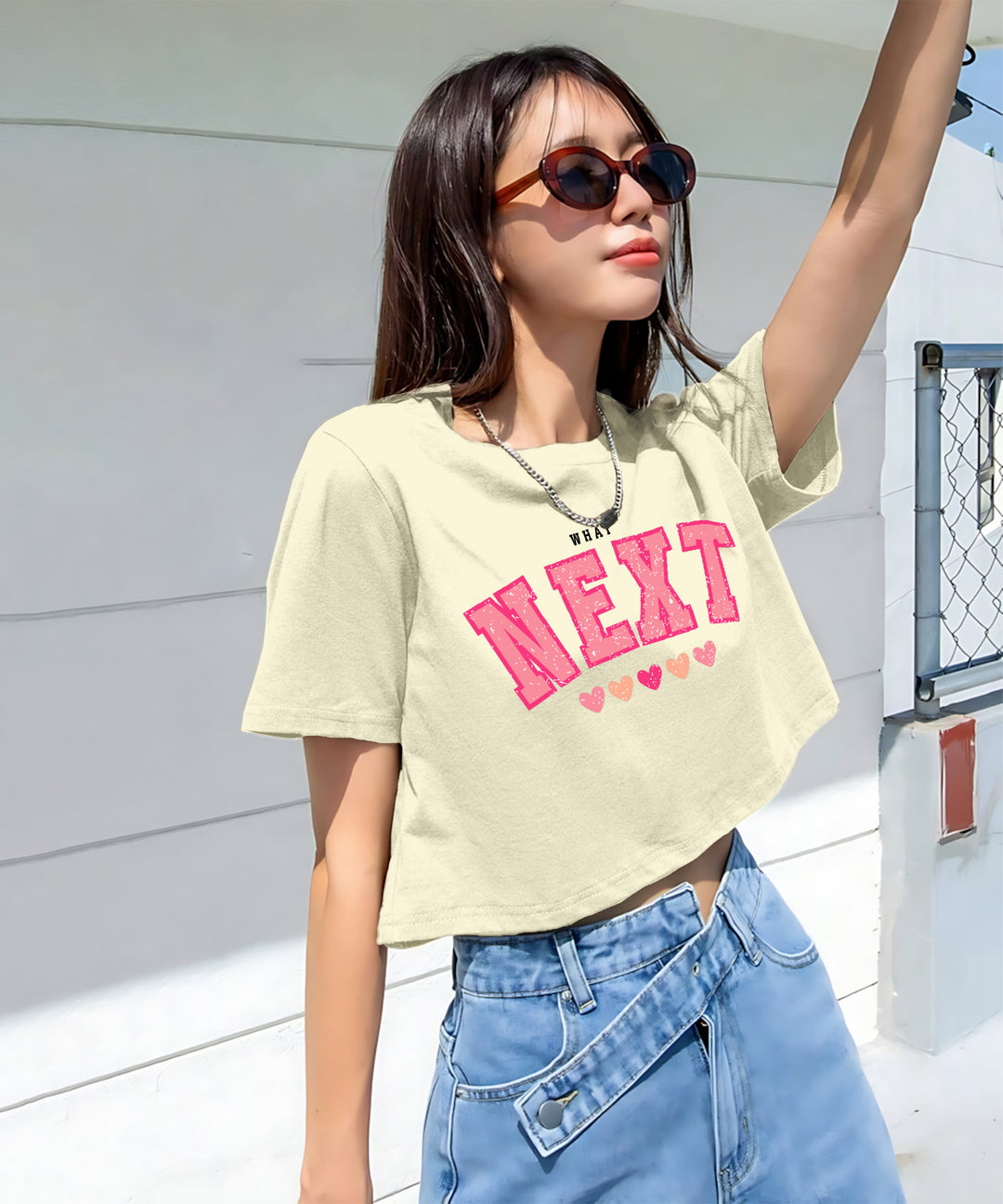 Womens Printed Crop Top