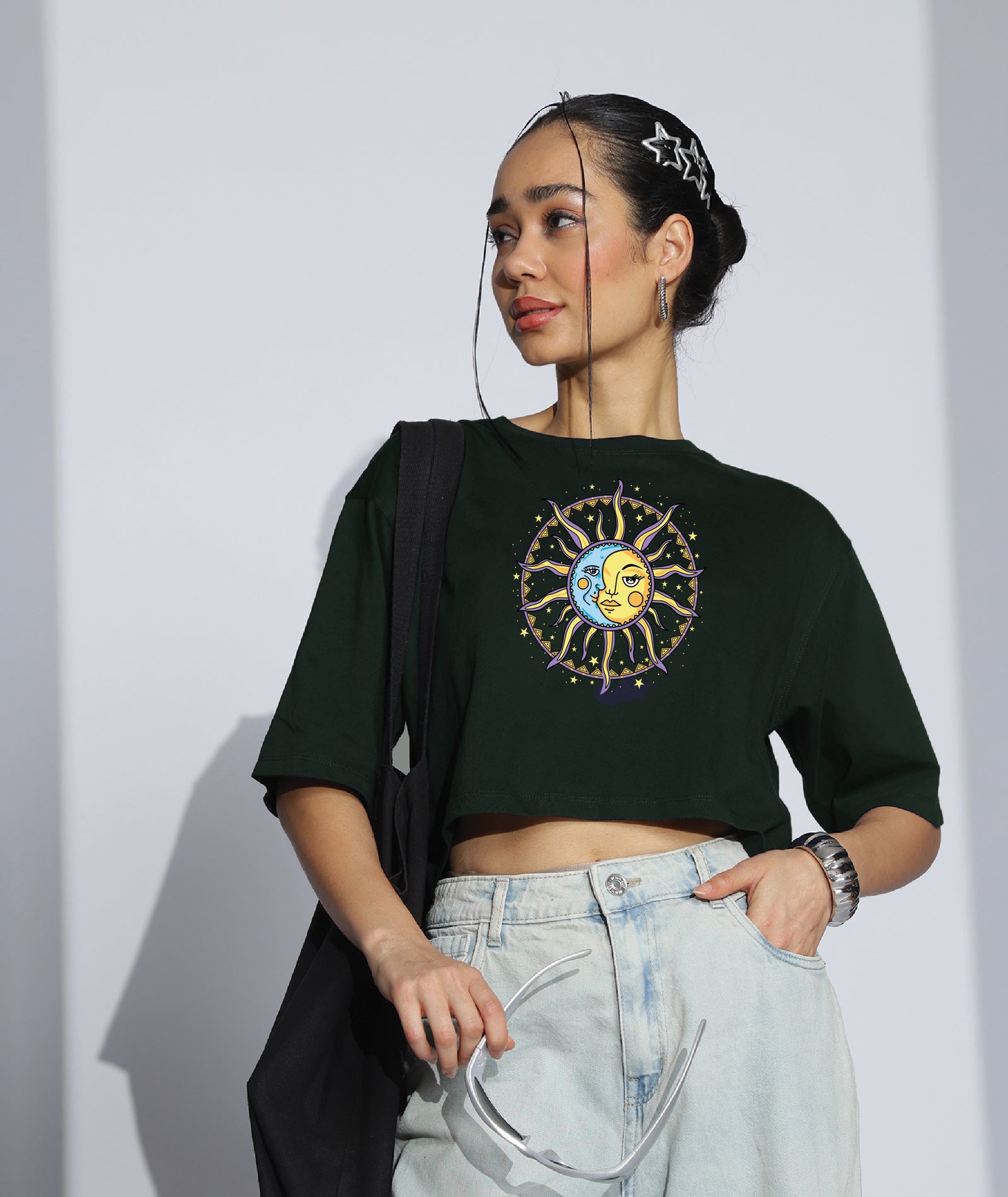 Womens Printed Crop Top