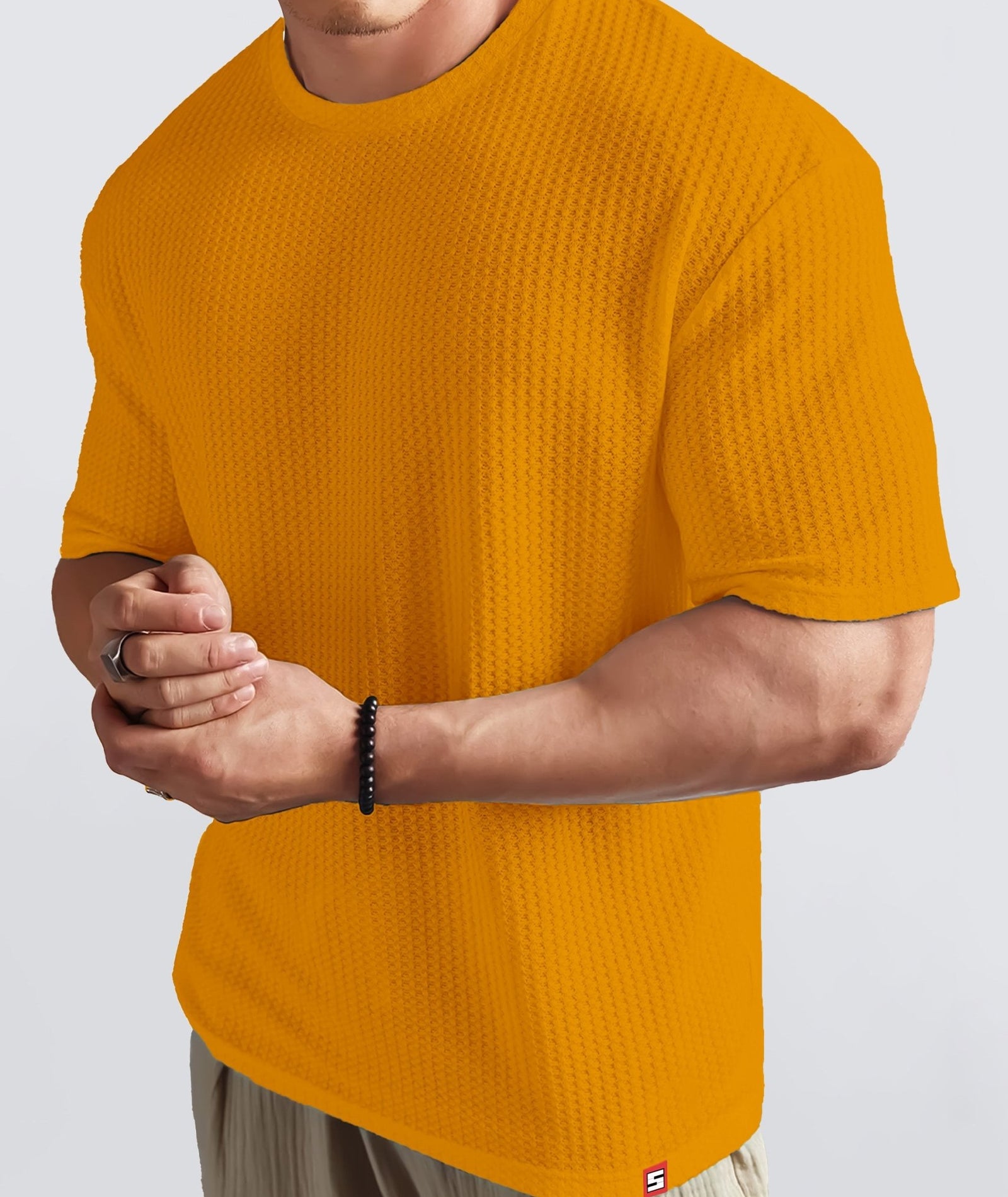 Men's Oversized Dotted Drop Shoulder T-Shirt