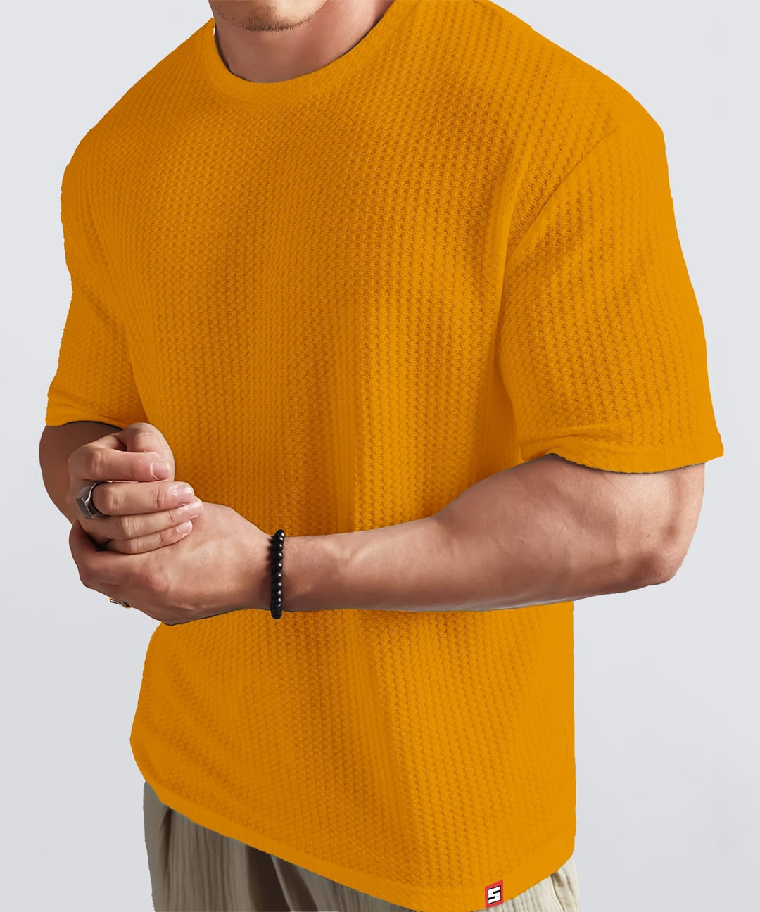 Men's Oversized Dotted Drop Shoulder T-Shirt