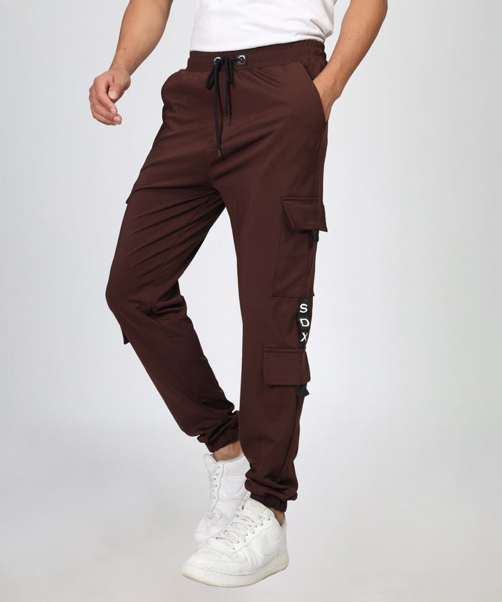 Mens Regular Fit Cargo Trackpants