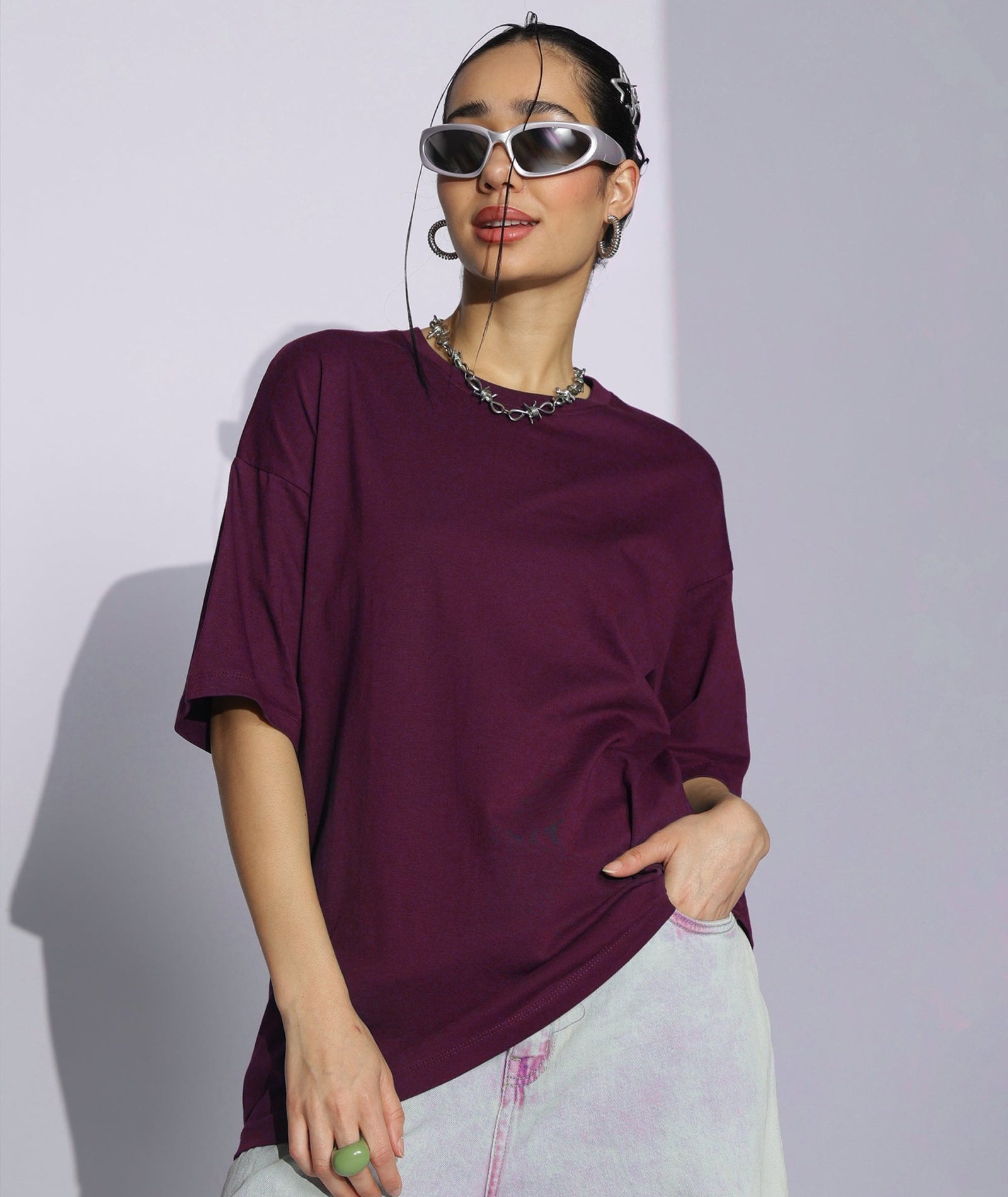 Womens Super Oversized Tshirt | Maroon