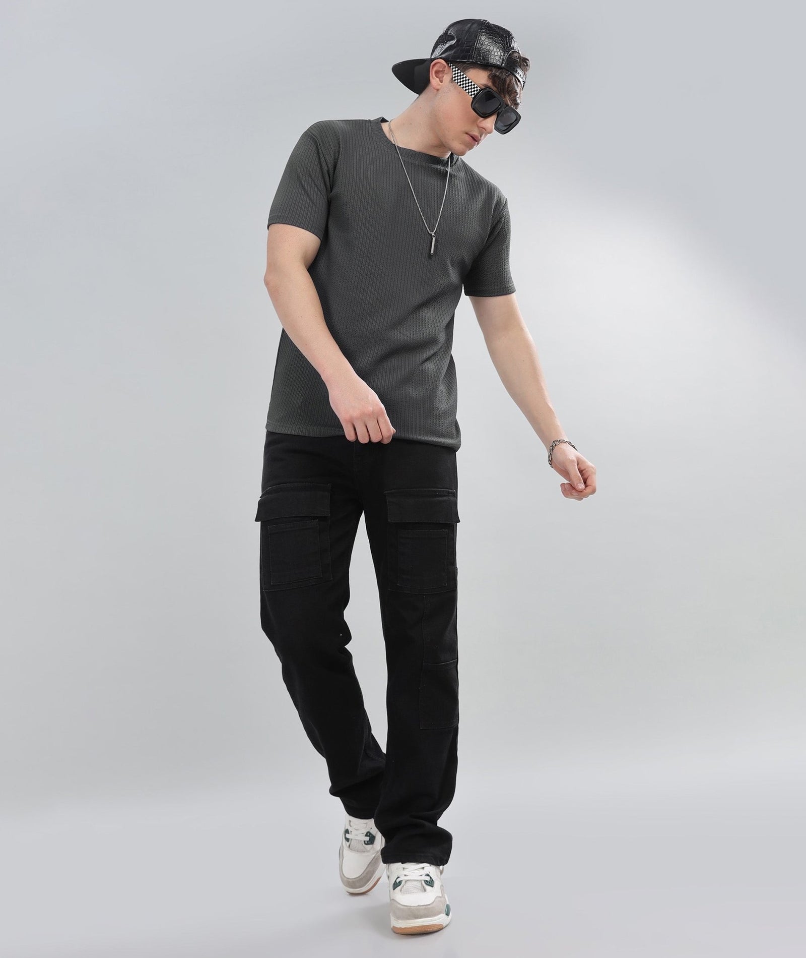 Men's Poly cotton Half Sleeve Solid T-Shirt