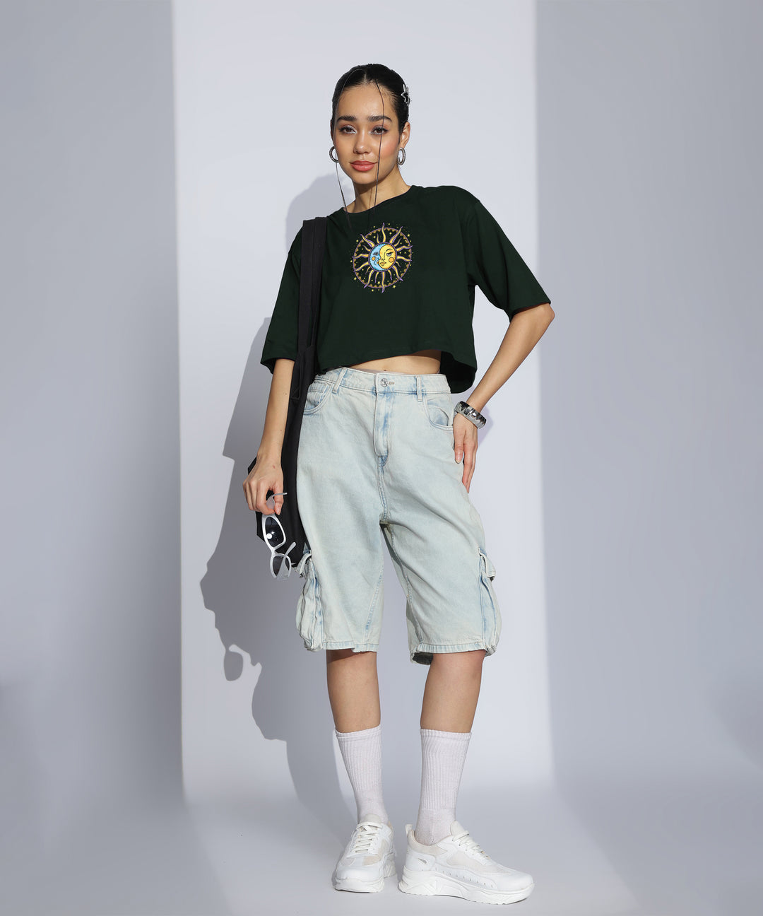 Womens Printed Crop Top