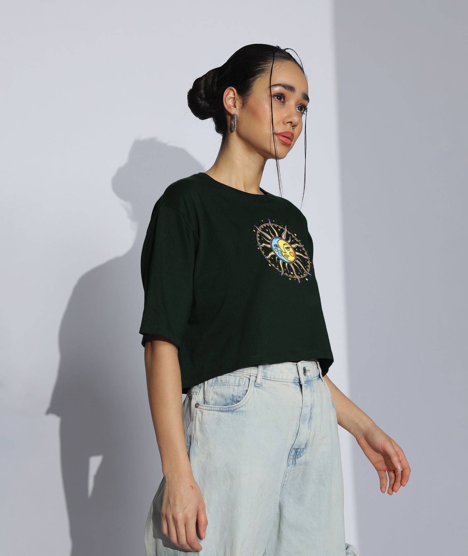 Womens Printed Crop Top