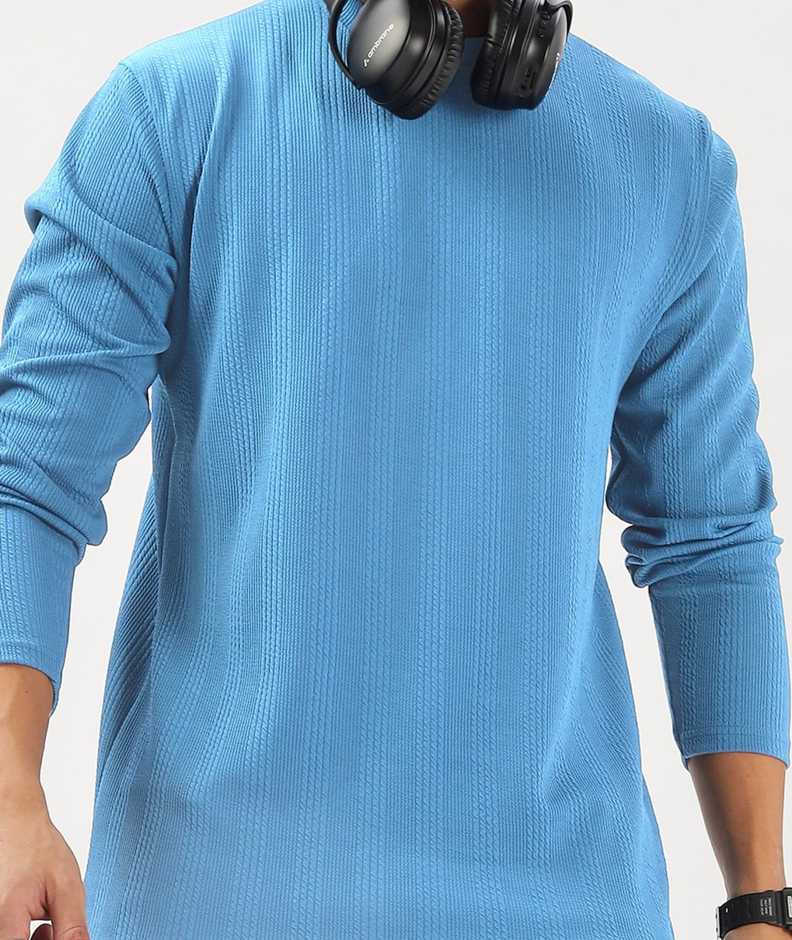Men's Solid Full Sleeve Regular Fit T-Shirt