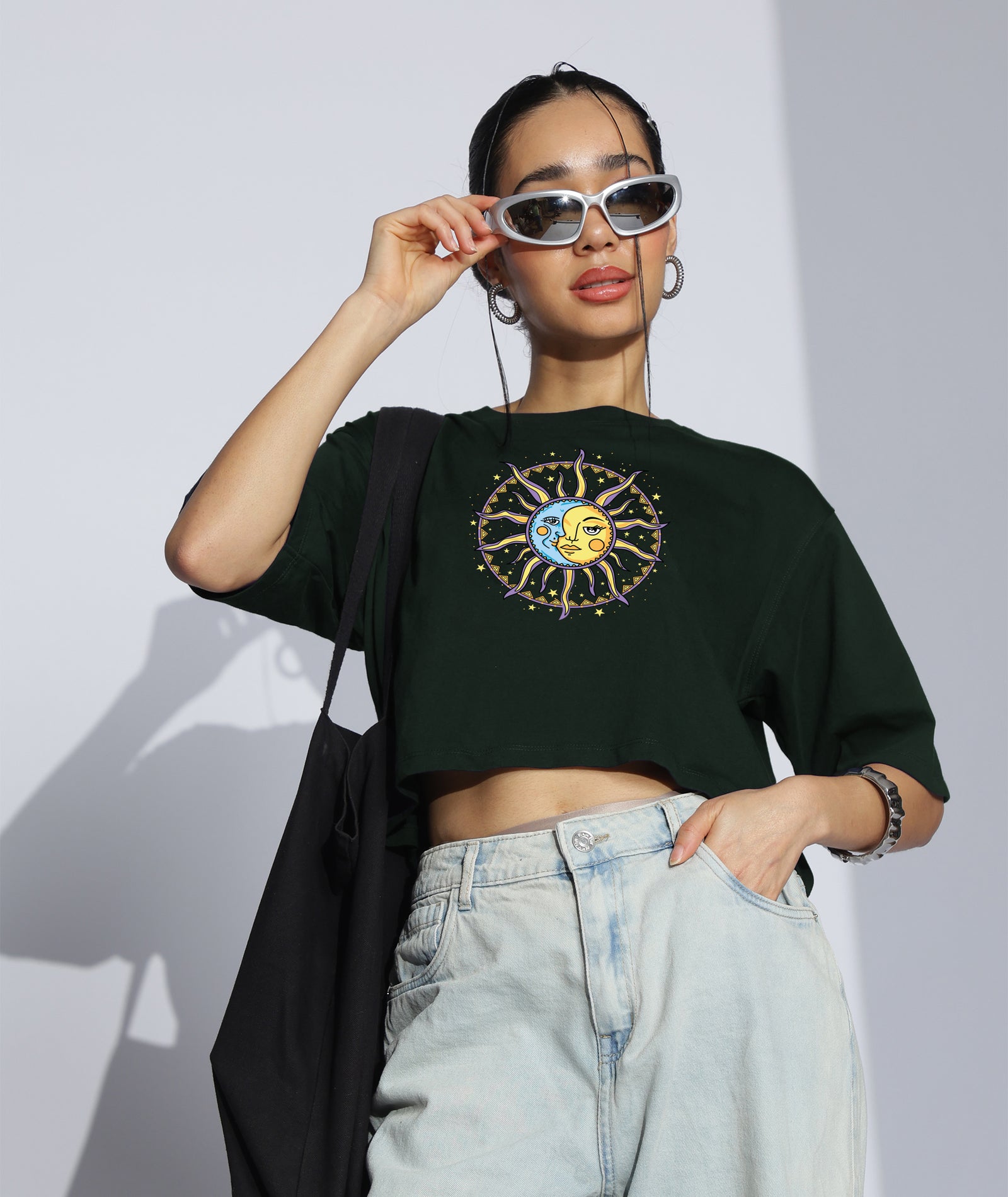 Womens Printed Crop Top