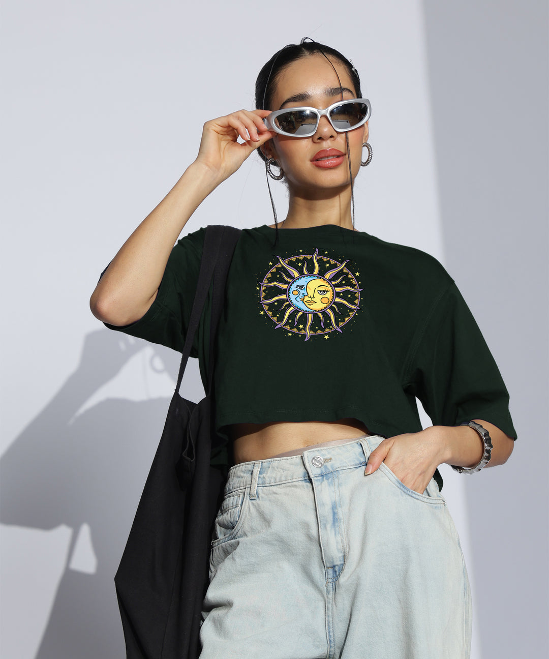 Womens Printed Crop Top