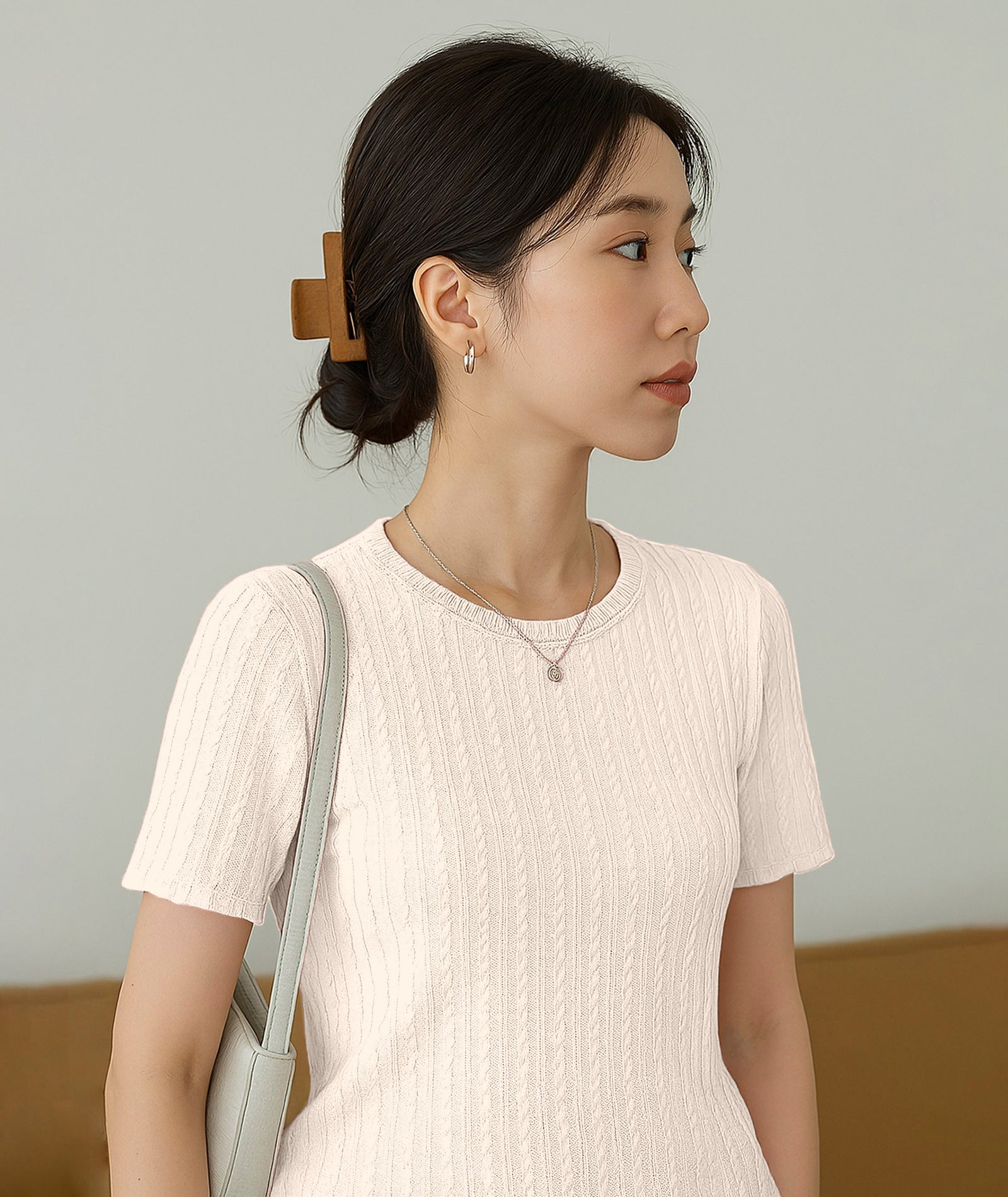 Womens Poly cotton Half Sleeve Solid T-Shirt