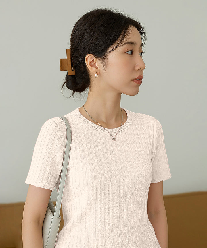 Womens Poly cotton Half Sleeve Solid T-Shirt