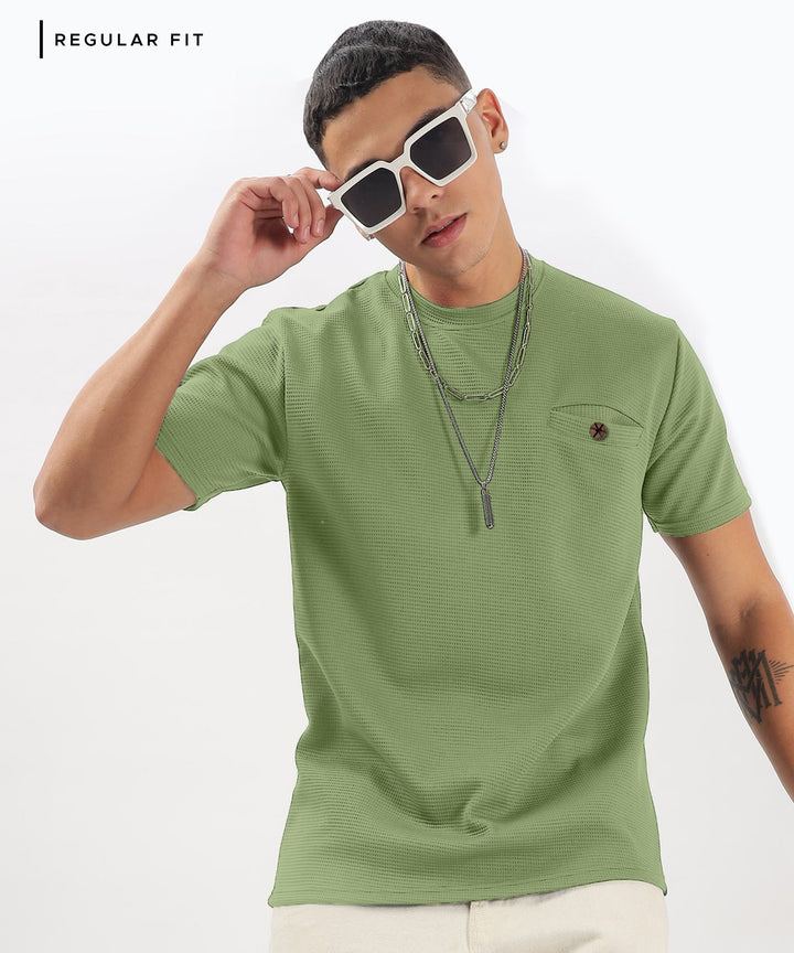 Men's Solid Regular Fit T-Shirt