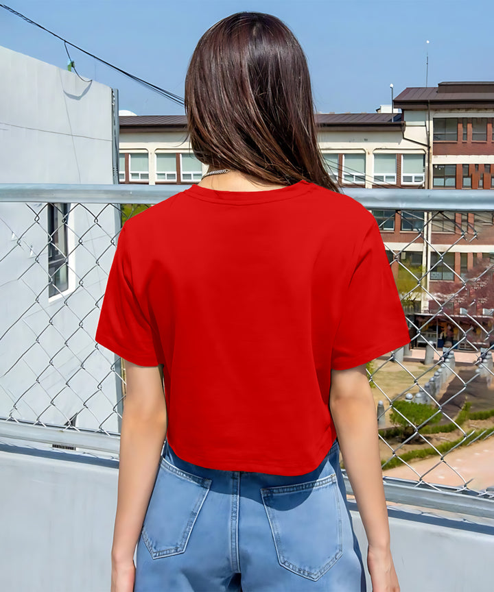 Womens Printed Crop Top