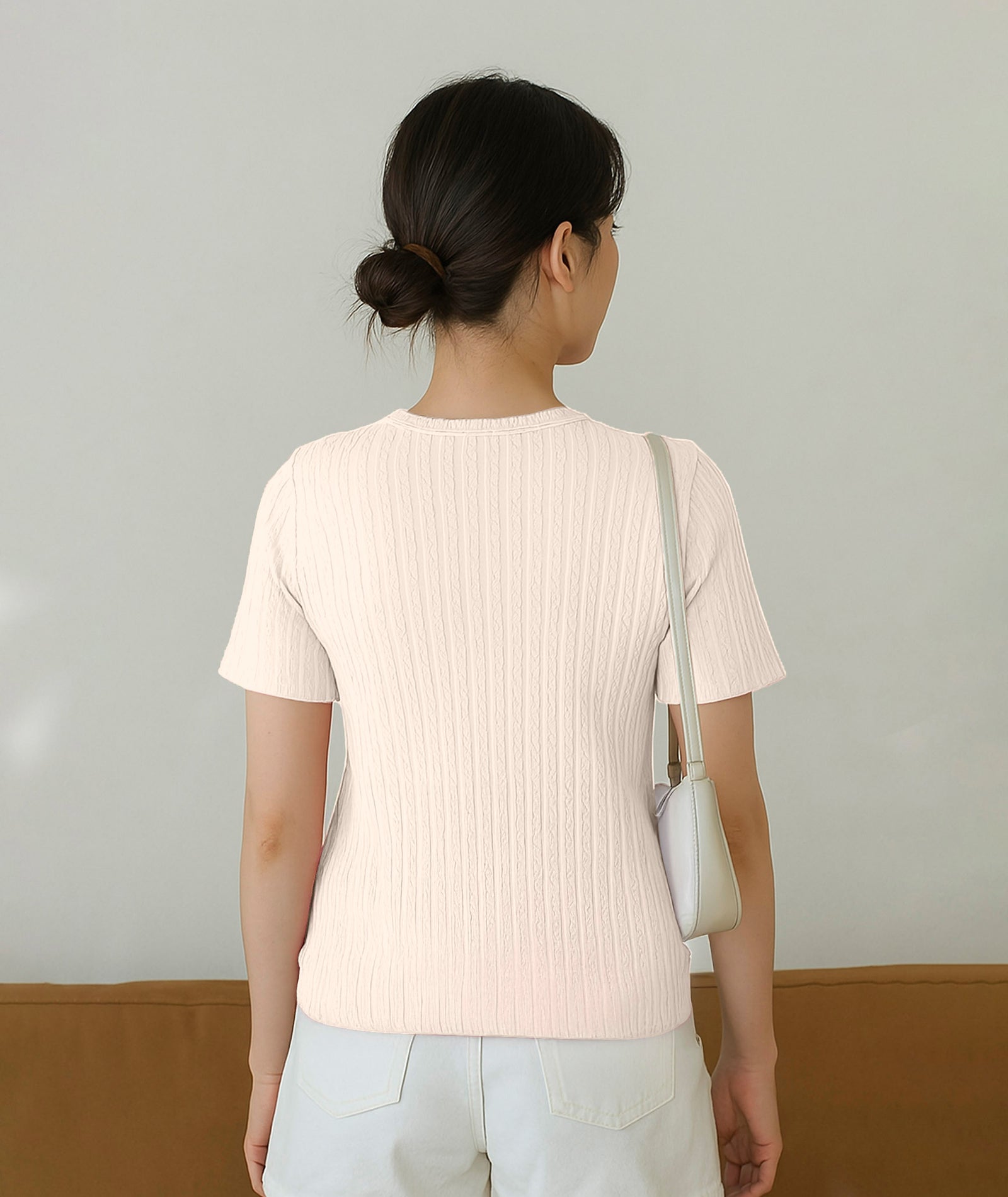 Womens Poly cotton Half Sleeve Solid T-Shirt