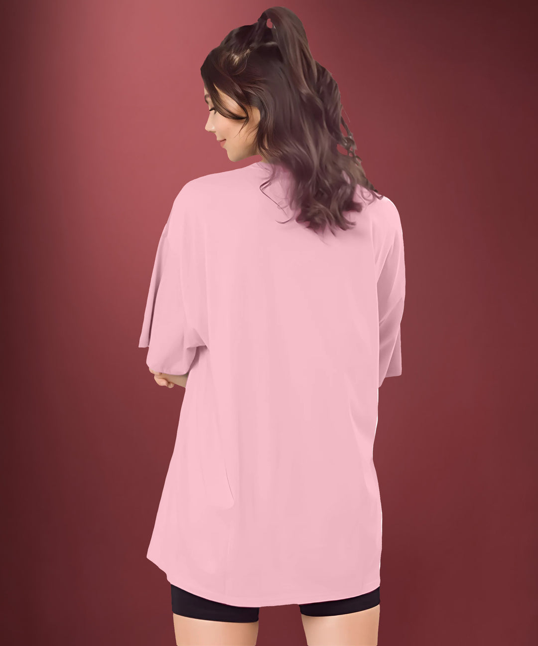 Light Pink Womens Oversized Tshirt
