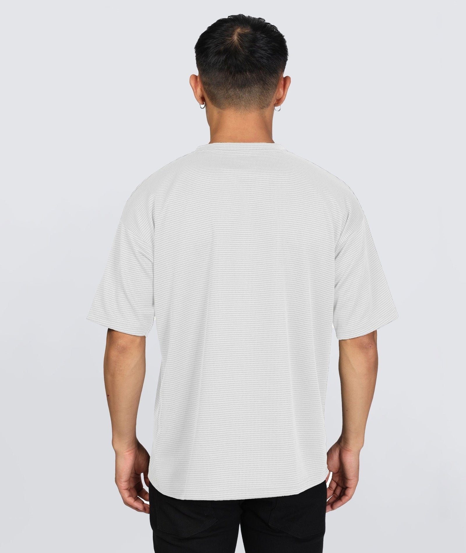 Men's Oversized Dotted Drop Shoulder T-Shirt