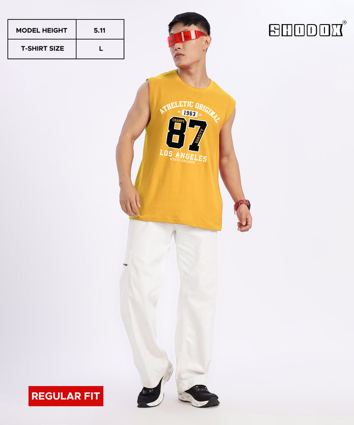 Yellow Mens Relaxed Fit Tshirt