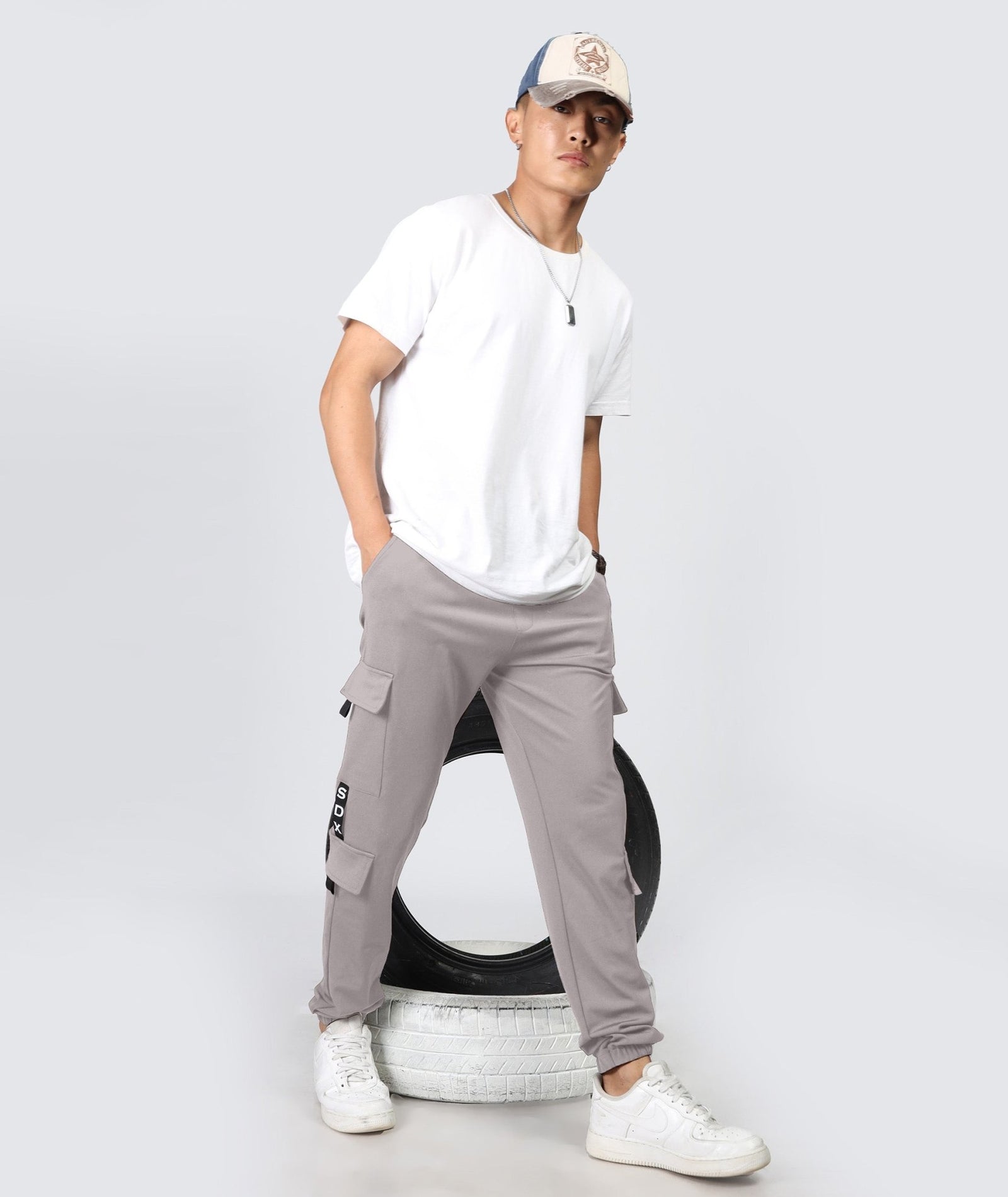 Mens Regular Fit Cargo Trackpants