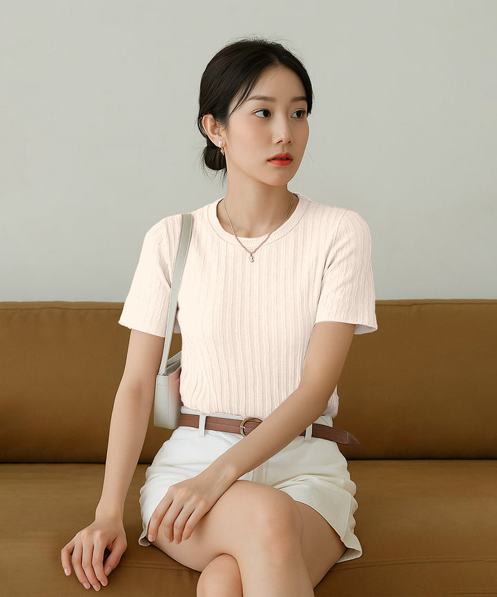 Womens Poly cotton Half Sleeve Solid T-Shirt