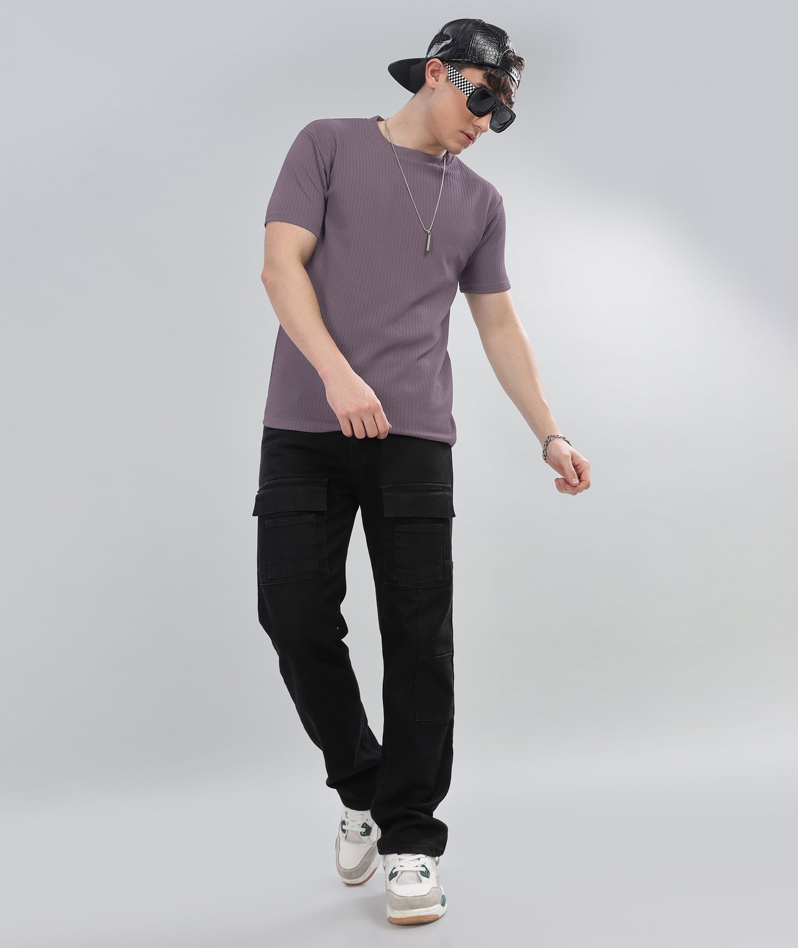 Men's Poly cotton Half Sleeve Solid T-Shirt