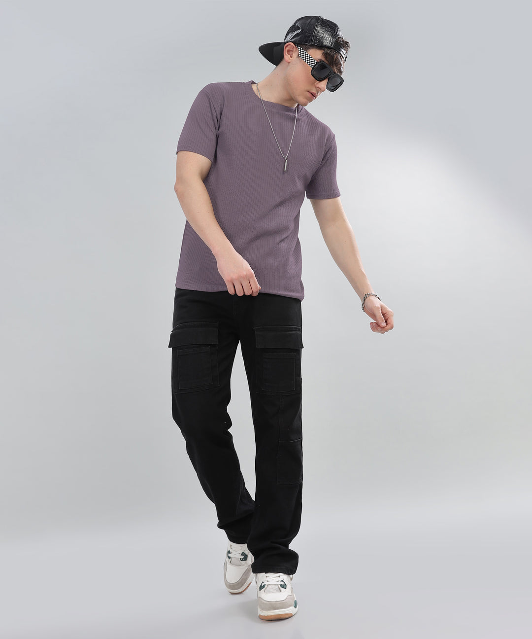 Men's Poly cotton Half Sleeve Solid T-Shirt