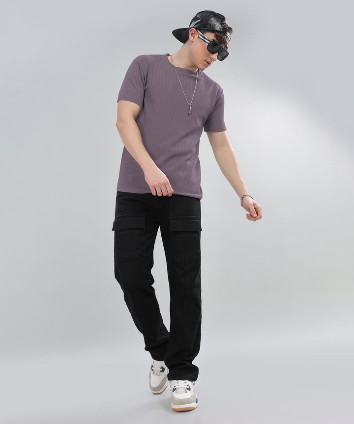 Men's Poly cotton Half Sleeve Solid T-Shirt
