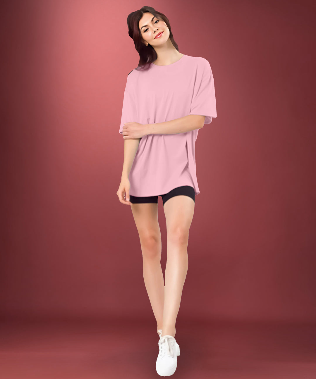 Light Pink Womens Oversized Tshirt